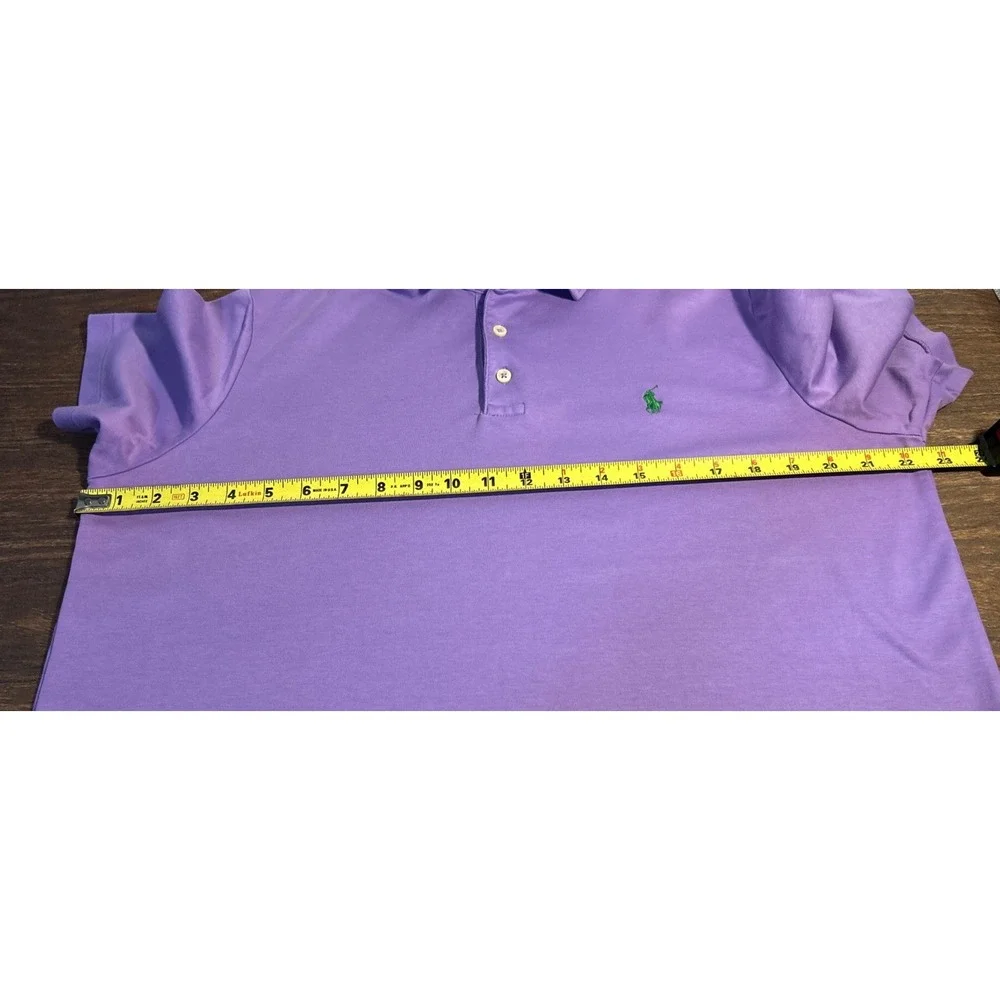 Polo Ralph Lauren Men's L Lavender/Green Pony  Pima Soft Touch Short Sleeve